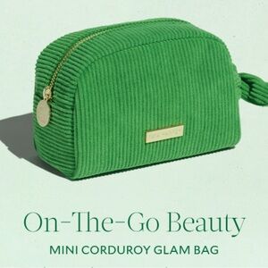 Tata Harper Green Mini Corduroy Glam Bag